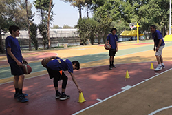 Preparacion de cancha básquetbol