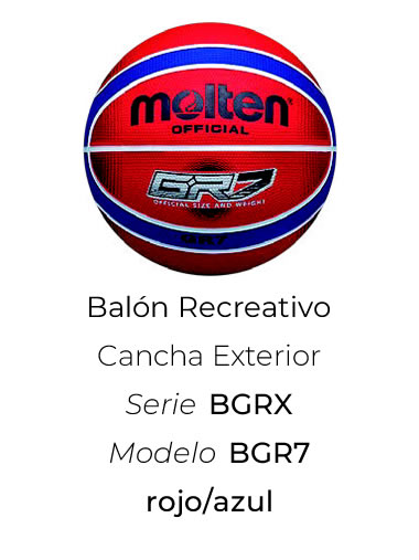 Balon de basquetbol Molten BGR7 rojo